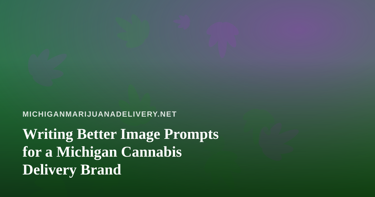 Writing Better Image Prompts for a Michigan Cannabis Delivery Brand